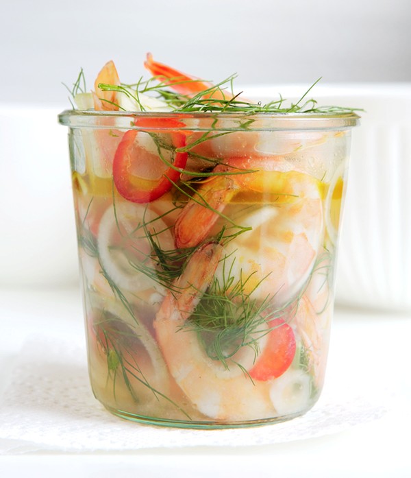 Quick-pickled shrimp