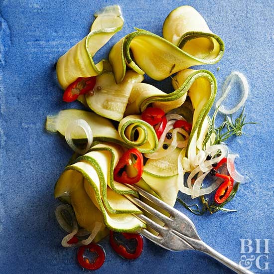 Quick-pickled zucchini