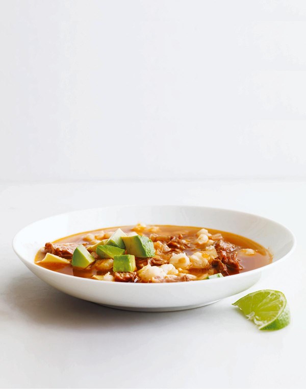 Quick posole with pork