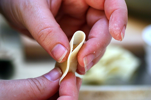 Quick potato pierogi