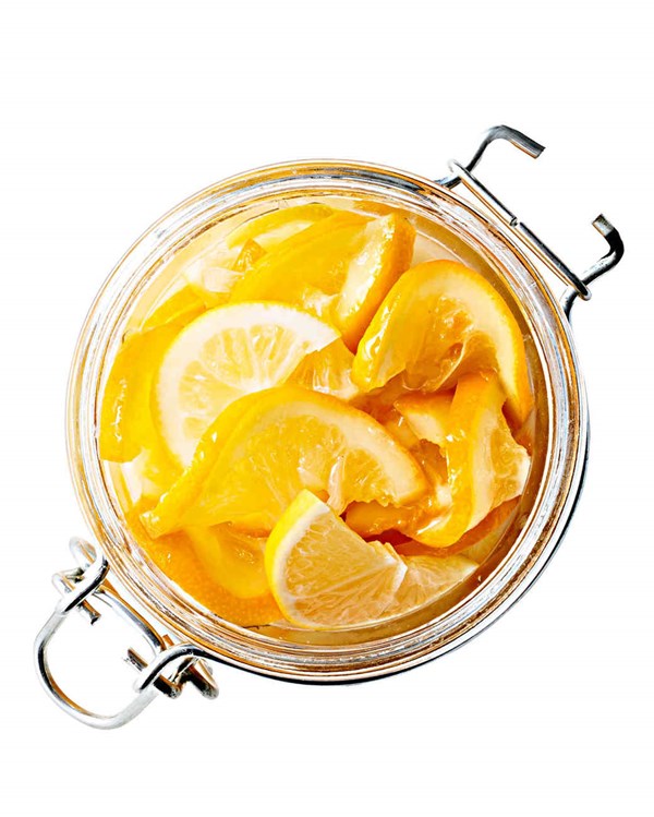 Quick preserved lemons