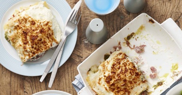 Quick ricotta and ham lasagne