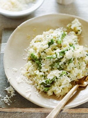Quick risotto with asparagus