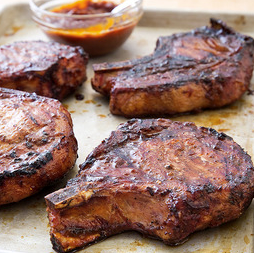 Quick smoked pork chops