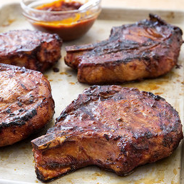 Quick-smoked pork chops