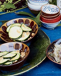 Quick soy-pickled zucchini