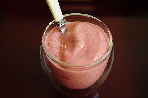 Quick strawberry sherbet