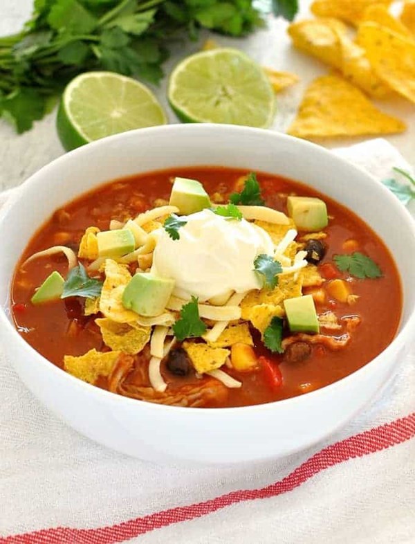 Quick taco soup with pulled pork
