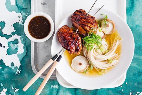 Quick teriyaki chicken noodle soup