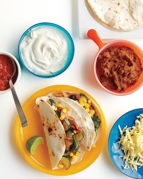 Quick veggie fajitas