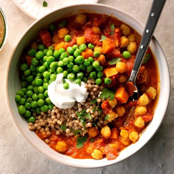 Quickpea curry bowls