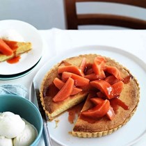 Quince and frangipane tart