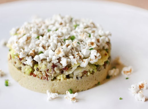 Quinoa, almond, cauliflower, popped sorghum