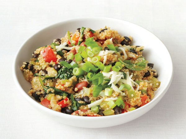 Quinoa and bean pilaf