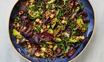 Quinoa and chickpea salad with pumpkin seeds
