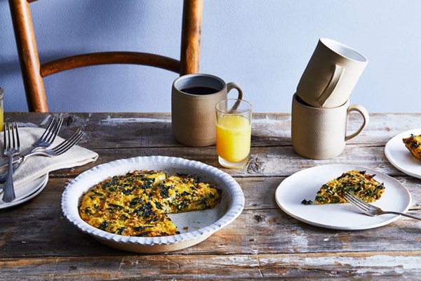 Quinoa and kale crustless quiche