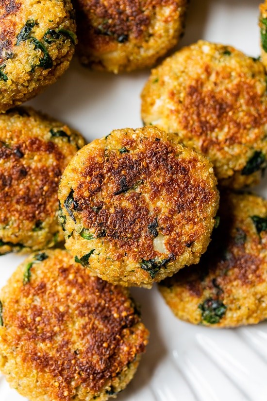 Quinoa and spinach patties