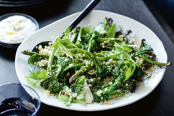 Quinoa, broccoli & asparagus salad
