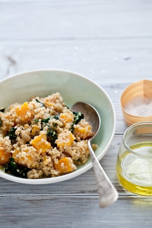 Quinoa, butternut squash & kale salad
