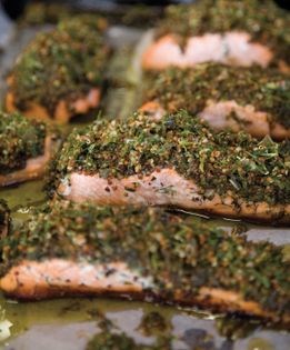 Quinoa crusted salmon