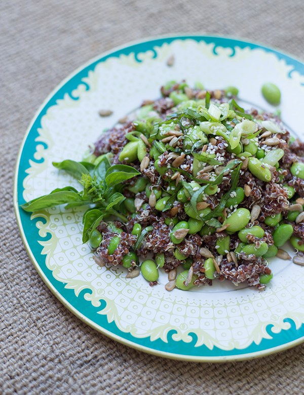 Quinoa-edamame salad