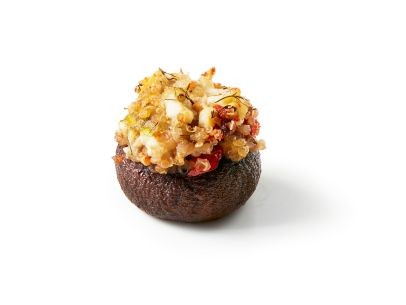 Quinoa-feta stuffed mushrooms