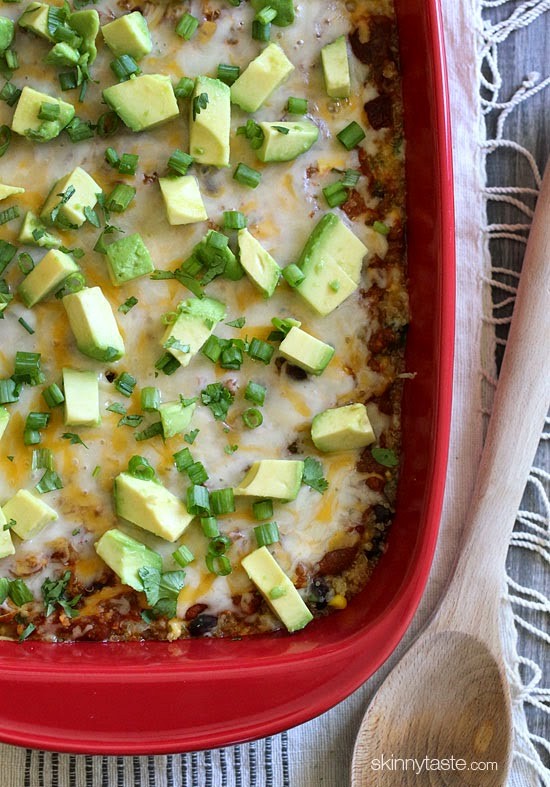 Quinoa fiesta enchilada bake