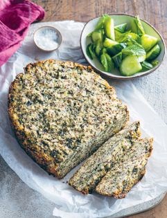 Quinoa, kale and ricotta cake