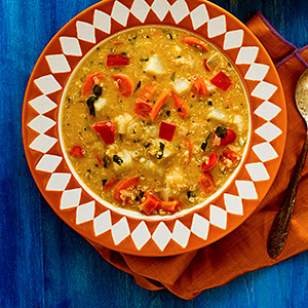 Quinoa peanut soup (Sopa de mani)