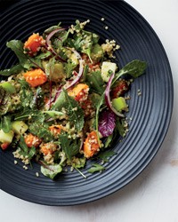 Quinoa salad with sweet potatoes and apples