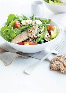 Quinoa salad with tuna and preserved lemon