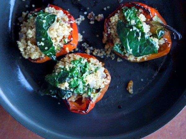 Quinoa-stuffed peppers