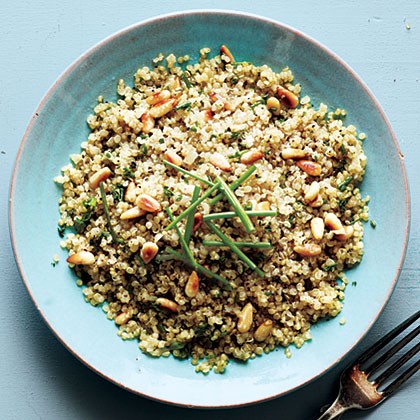 Quinoa with toasted pine nuts