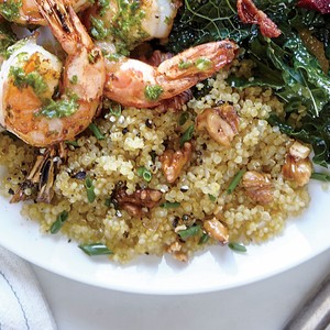 Quinoa with toasted walnuts