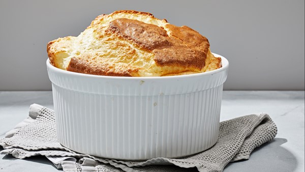 Quite cheesy sharp cheddar souffle
