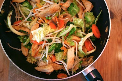 Quorn 'chicken' style fillets stir-fry