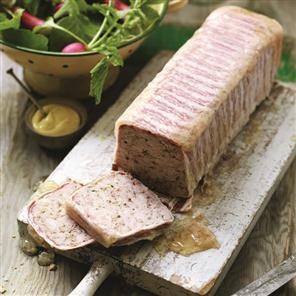 Rabbit, bacon, lemon and thyme terrine