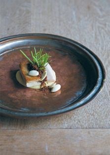 Rabbit, beer grains, white carrot and samphire