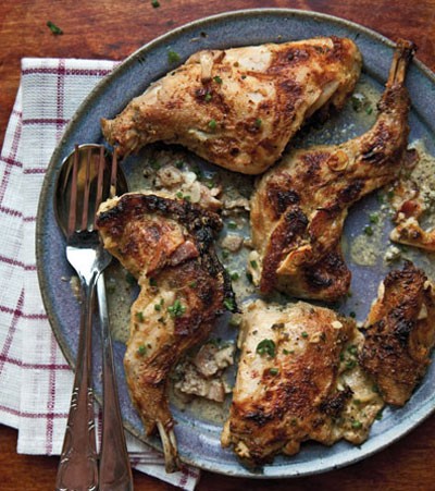Rabbit in mustard sauce