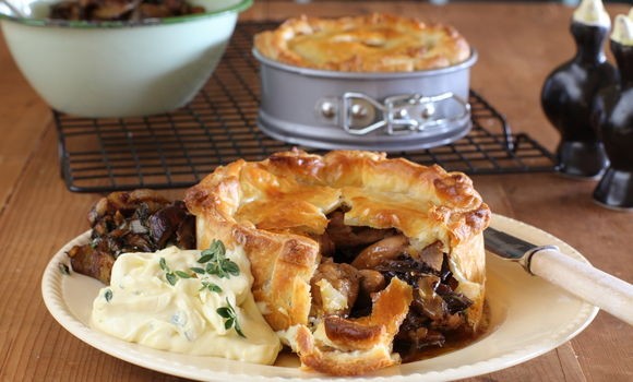 Rabbit, prune & pancetta pies