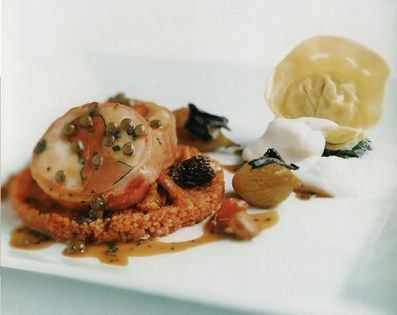 Rabbit saddle, tarragon tortellini