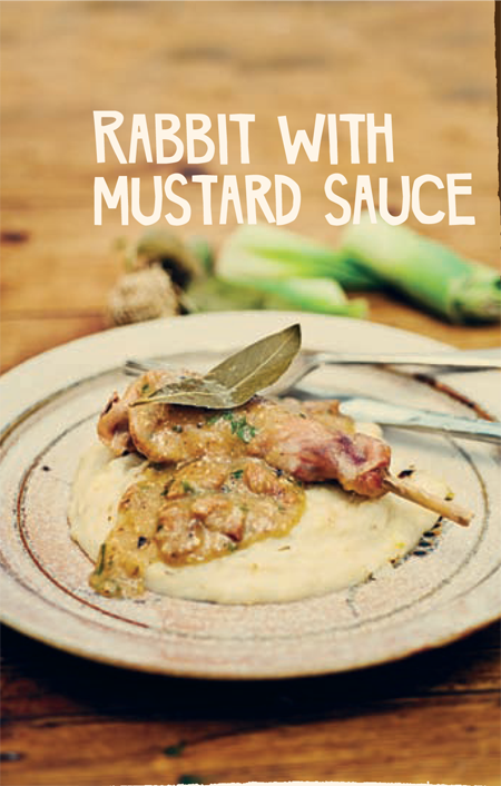 Rabbit with mustard sauce