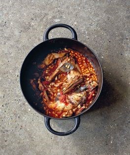 Rabbit with pine nuts