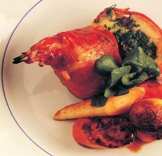 Rabbit with prosciutto & herbs