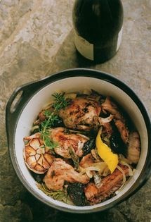 Rabbit with prunes in red wine