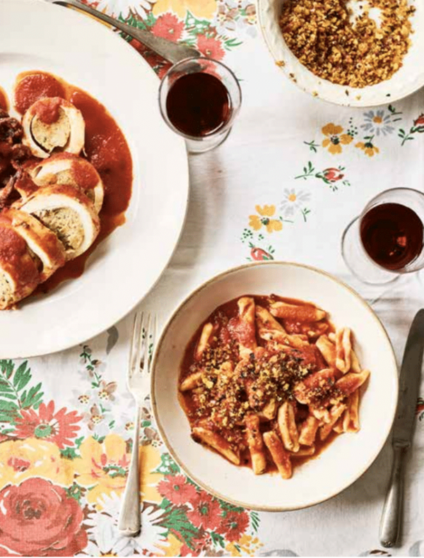 Rachele's maccheroni a descita with cuttlefish