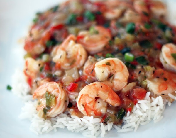 Rachel's hot n' spicy shrimp étouffée
