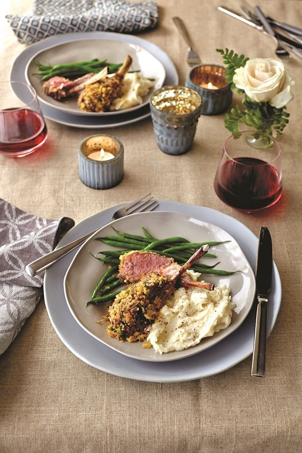 Rack of lamb for two with rosemary crumb crust
