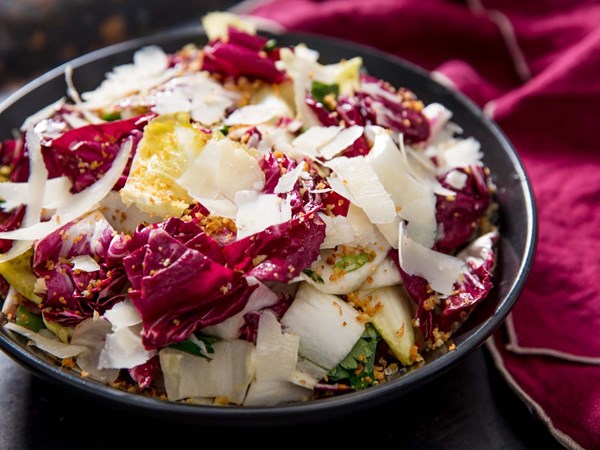 Radicchio, endive, and anchovy salad 