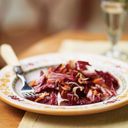 Radicchio, endive and carrot salad